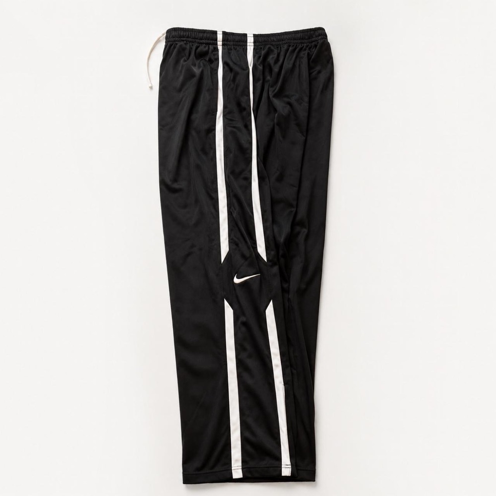 Black and white Nike track pants with drawstring waist Size: XL